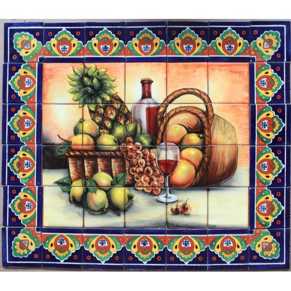 Mexican Talavera Mural Frutas 7
